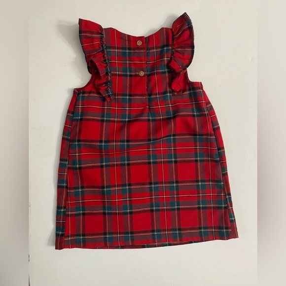 H&M Toddler Baby Girl Plaid Holiday Ruffled Dress - Picture 3 of 10